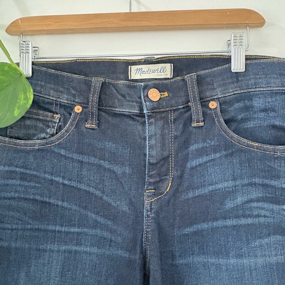 (41)Madewell Dark Indigo Skinny Crop Jeans - Picture 2 of 8